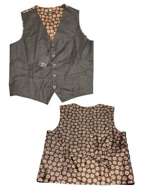 Stone Rose 100 % Wool Waist Coat Vest NWT- READ Suit Vest 45” Chest